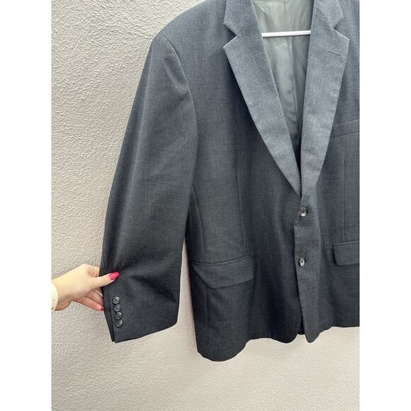 Barrington Mens Suit Cost Size 44S Gray Two Button Up Single Breasted - Picture 3 of 14